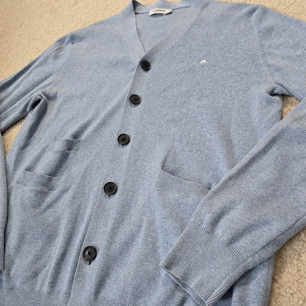 J. Lindeberg 100% Cotton Button Cardi